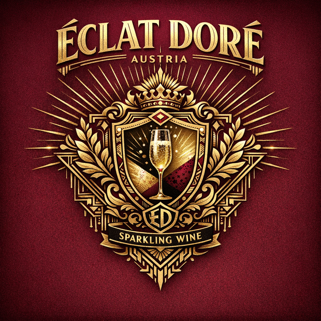 Éclat Doré Logo — Dark Background